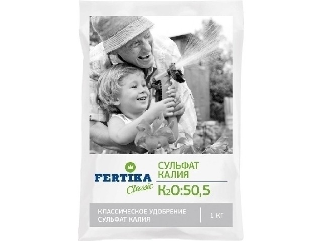 Калийное удобрение без хлора. (пакет 1 кг.) Фертика